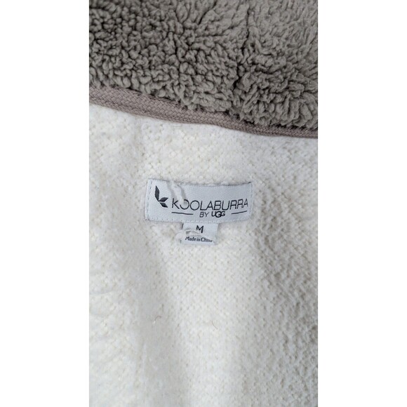 Koolabura Ugg Women Jacket Medium‎ Sherpa Fleece Shawl Collar Open Front Warm - Picture 5 of 10